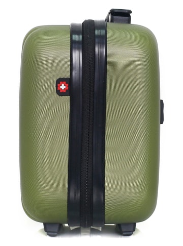 SWISS KOPPER Beautycase "Rüti" in Khaki - (B)30 x (H)23 x (T)16 cm