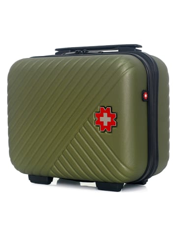 SWISS KOPPER Beautycase "Spiez" in Khaki - (B)30 x (H)23 x (T)16 cm
