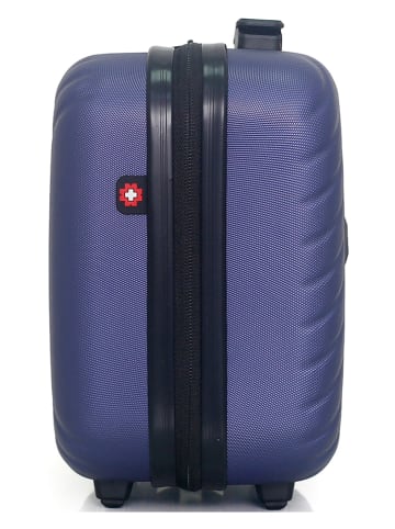 SWISS KOPPER Beautycase "Spiez" donkerblauw - (B)30 x (H)23 x (D)16 cm