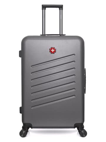 SWISS KOPPER Hardcase-trolley "Zurich" grijs - (B)47 x (H)75 x (D)29 cm