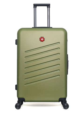 SWISS KOPPER Hardcase-Trolley "Zurich" in Khaki - (B)47 x (H)75 x (T)29 cm