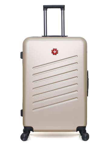SWISS KOPPER Hardcase-Trolley "Zurich" in Beige - (B)47 x (H)75 x (T)29 cm