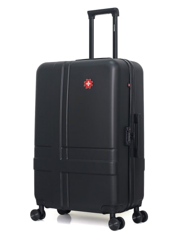 SWISS KOPPER Hardcase-Trolley "Uster" in Schwarz - (B)47 x (H)75 x (T)29 cm