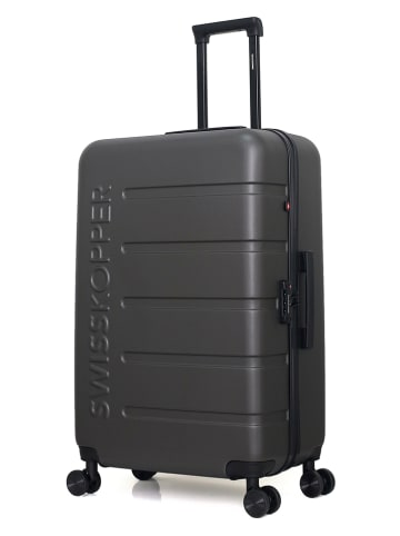 SWISS KOPPER Hardcase-Trolley "Aigle" in Grau - (B)47 x (H)75 x (T)29 cm