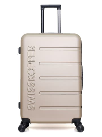 SWISS KOPPER Hardcase-Trolley "Aigle" in Beige - (B)47 x (H)75 x (T)29 cm
