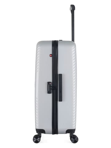 SWISS KOPPER Hardcase-trolley "Spiez" zilverkleurig - (B)47 x (H)75 x (D)29 cm