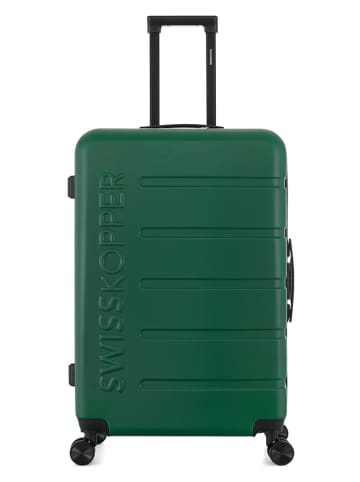 SWISS KOPPER Hardcase-Trolley "Aigle" in Grün - (B)47 x (H)75 x (T)29 cm