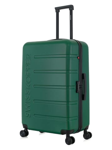 SWISS KOPPER Hardcase-Trolley "Aigle" in Grün - (B)47 x (H)75 x (T)29 cm