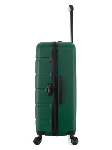 SWISS KOPPER Hardcase-Trolley "Aigle" in Grün - (B)47 x (H)75 x (T)29 cm