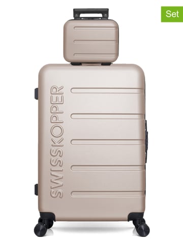 SWISS KOPPER 2tlg. Hardcase-Trolleyset "Aigle" in Beige
