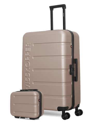 SWISS KOPPER 2tlg. Hardcase-Trolleyset "Aigle" in Beige