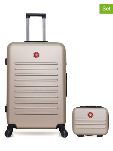 SWISS KOPPER 2-delige hardcase-trolleyset "Wil" beige
