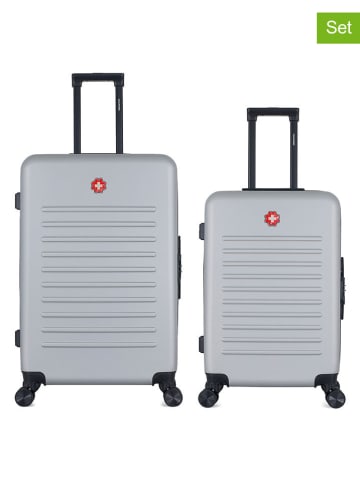 SWISS KOPPER 2-delige hardcase-trolleyset "Wil" grijs