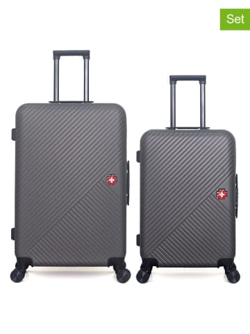 SWISS KOPPER 2-delige hardcase-trolleyset "Spiez" antraciet