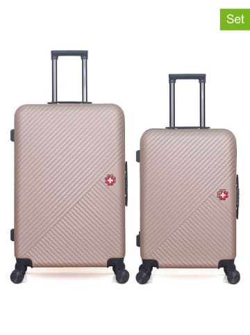 SWISS KOPPER 2tlg. Hardcase-Trolleyset "Spiez" in Beige