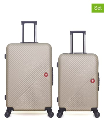 SWISS KOPPER 2-delige hardcase-trolleyset "Spiez" beige