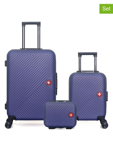 SWISS KOPPER 3-delige hardcase-trolleyset "Spiez" donkerblauw