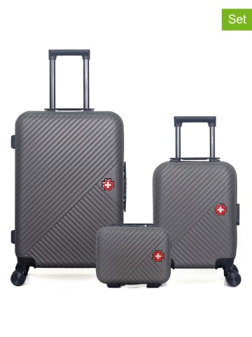 SWISS KOPPER 3-delige hardcase-trolleyset "Spiez" antraciet