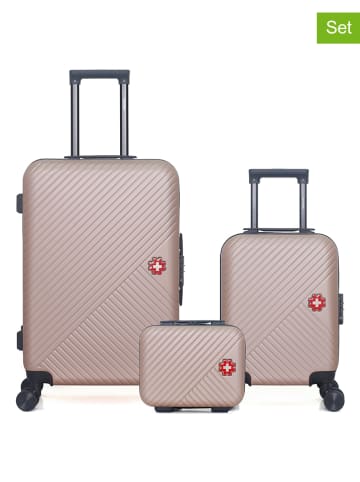 SWISS KOPPER 3-delige hardcase-trolleyset "Spiez" beige