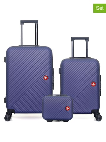 SWISS KOPPER 3-delige hardcase-trolleyset "Spiez" donkerblauw