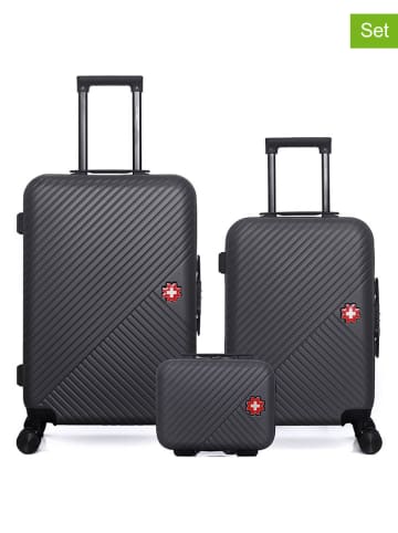SWISS KOPPER 3-delige hardcase-trolleyset "Spiez" antraciet