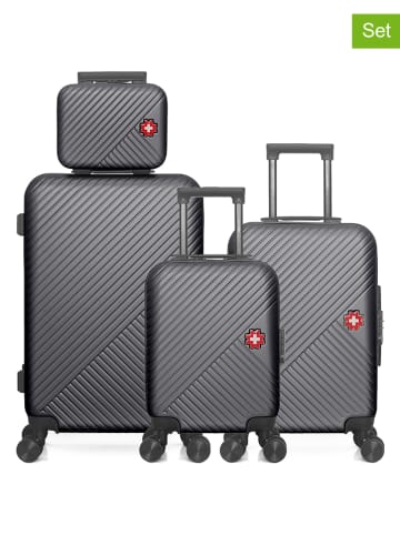 SWISS KOPPER 4tlg. Hardcase-Trolleyset "Spiez" in Anthrazit