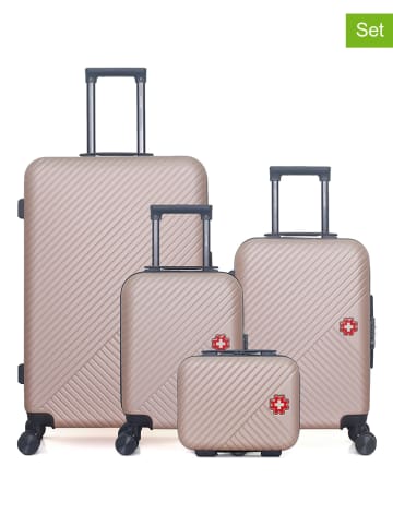 SWISS KOPPER 4-delige hardcase-trolleyset "Spiez" beige
