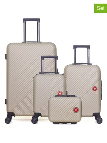 SWISS KOPPER 4-delige hardcase-trolleyset "Spiez" beige