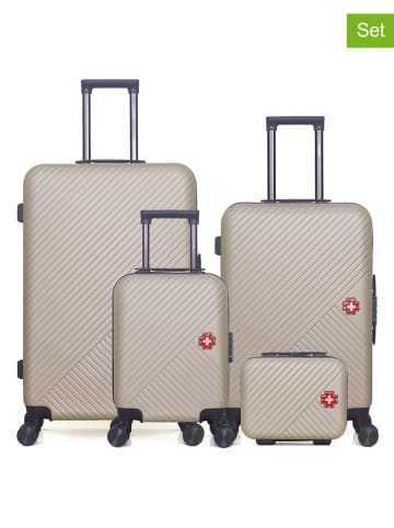 SWISS KOPPER 4-częściowy zestaw "Spiez" w kolorze beżowym