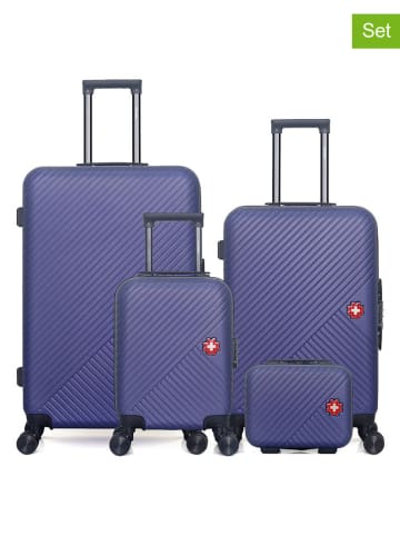 SWISS KOPPER 4-delige hardcase-trolleyset "Spiez" donkerblauw