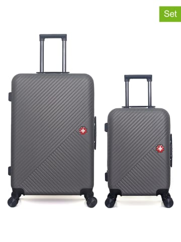 SWISS KOPPER 2-delige hardcase-trolleyset "Spiez" antraciet