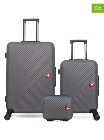 SWISS KOPPER 3-delige hardcase-trolleyset "Spiez" antraciet