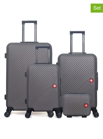 SWISS KOPPER 4tlg. Hardcase-Trolleyset "Spiez" in Anthrazit