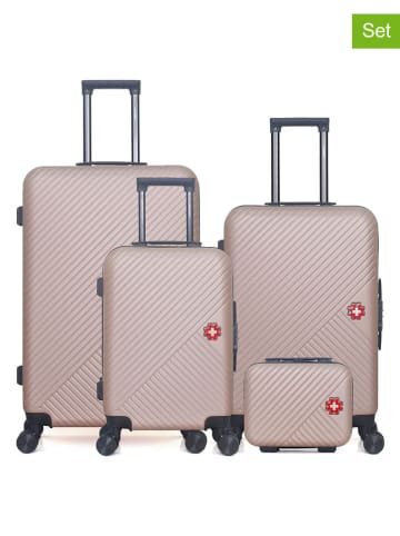 SWISS KOPPER 4-delige hardcase-trolleyset "Spiez" beige