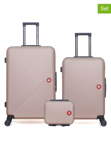 SWISS KOPPER 3tlg. Hardcase-Trolleyset "Spiez" in Beige