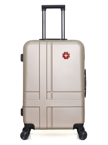 SWISS KOPPER Hardcase-Trolley "Uster" in Beige - (B)41 x (H)65 x (T)26 cm