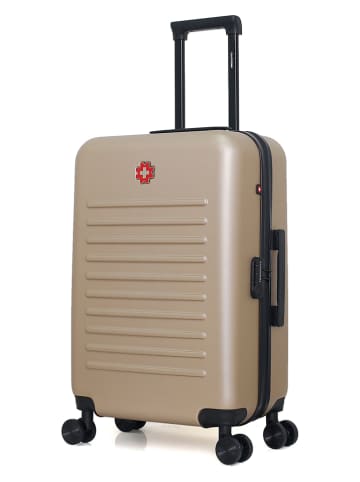 SWISS KOPPER Hardcase-Trolley "Wil" in Beige - (B)41 x (H)65 x (T)26 cm