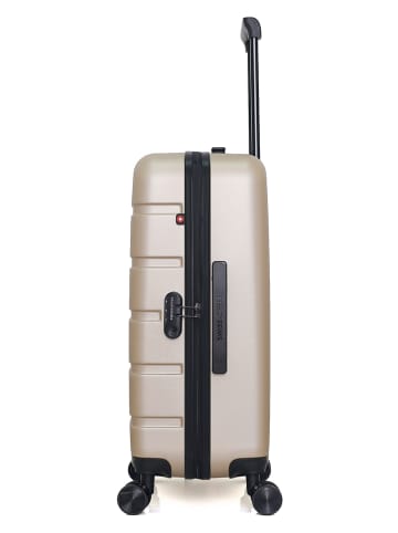 SWISS KOPPER Hardcase-Trolley "Aigle" in Beige - (B)41 x (H)65 x (T)26 cm
