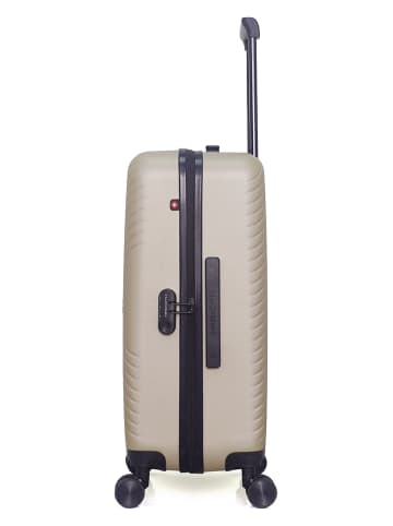 SWISS KOPPER Hardcase-Trolley "Spiez" in Beige - (B)41 x (H)65 x (T)26 cm