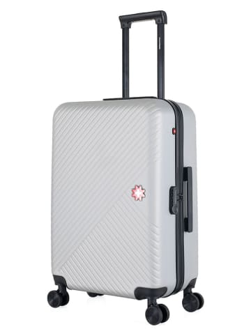 SWISS KOPPER Hardcase-trolley "Spiez" zilverkleurig - (B)41 x (H)65 x (D)26 cm