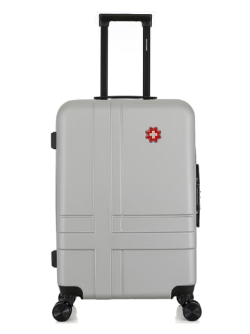 SWISS KOPPER Hardcase-trolley "Uster" grijs - (B)41 x (H)65 x (D)26 cm