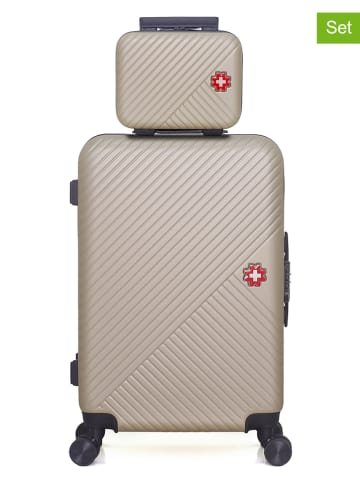 SWISS KOPPER 2-częściowy zestaw "Spiez" w kolorze beżowym