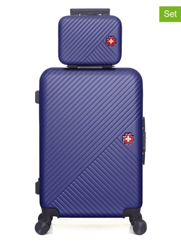 SWISS KOPPER 2-delige hardcase-trolleyset "Spiez" donkerblauw