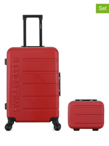 SWISS KOPPER 2-delige hardcase-trolleyset "Aigle" rood