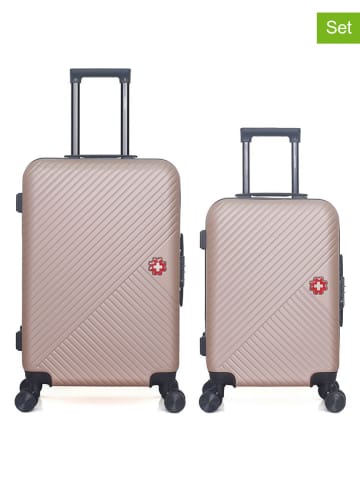 SWISS KOPPER 2-delige hardcase-trolleyset "Spiez" beige
