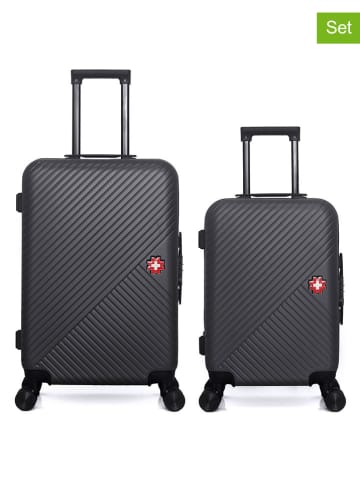SWISS KOPPER 2tlg. Hardcase-Trolleyset "Spiez" in Schwarz
