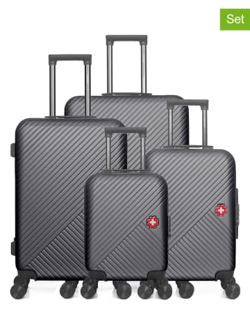 SWISS KOPPER 4tlg. Hardcase-Trolleyset "Spiez" in Anthrazit