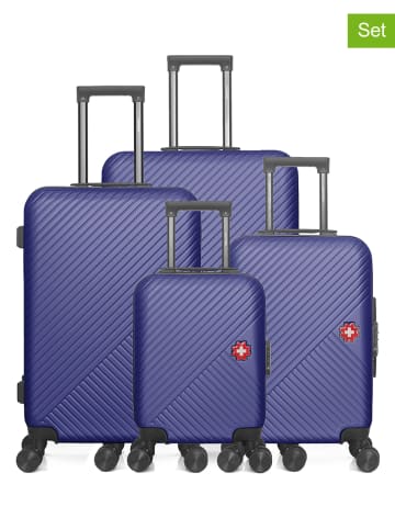 SWISS KOPPER 4tlg. Hardcase-Trolleyset "Spiez" in Dunkelblau