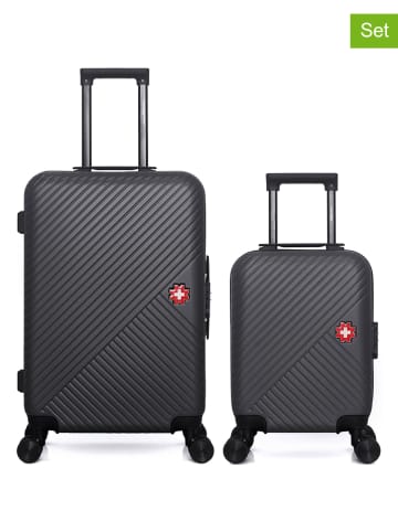 SWISS KOPPER 2-delige hardcase-trolleyset "Spiez" zwart