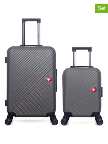 SWISS KOPPER 2tlg. Hardcase-Trolleyset "Spiez" in Anthrazit